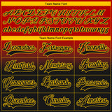 Custom Red Black-Yellow Fade Fashion Hockey Lace Neck Jersey