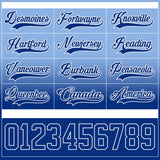 Custom Light Blue Royal-White Fade Fashion Hockey Lace Neck Jersey