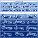 Custom Light Blue Royal-White Fade Fashion Hockey Lace Neck Jersey