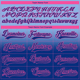 Custom Light Blue Royal-Pink Fade Fashion Hockey Lace Neck Jersey