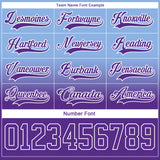 Custom Light Blue Purple-White Fade Fashion Hockey Lace Neck Jersey