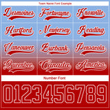 Custom Light Blue Red-White Fade Fashion Hockey Lace Neck Jersey