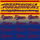 Custom Yellow Royal-Red Fade Fashion Hockey Lace Neck Jersey