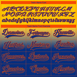 Custom Yellow Royal-Orange Fade Fashion Hockey Lace Neck Jersey