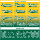 Custom Yellow Kelly Green-White Fade Fashion Hockey Lace Neck Jersey