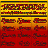 Custom Yellow Red-Black Fade Fashion Hockey Lace Neck Jersey