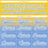 Custom Yellow Light Blue-White Fade Fashion Hockey Lace Neck Jersey