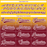 Custom Yellow Crimson-White Fade Fashion Hockey Lace Neck Jersey