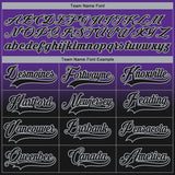 Custom Purple Black-Gray Fade Fashion Hockey Lace Neck Jersey