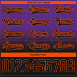 Custom Purple Black-Orange Fade Fashion Hockey Lace Neck Jersey