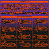 Custom Purple Black-Orange Fade Fashion Hockey Lace Neck Jersey