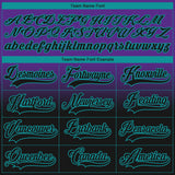Custom Purple Black-Teal Fade Fashion Hockey Lace Neck Jersey
