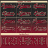 Custom Black Crimson-Cream Fade Fashion Hockey Lace Neck Jersey