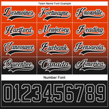 Custom Orange Black-White Fade Fashion Hockey Lace Neck Jersey