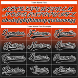 Custom Orange Black-White Fade Fashion Hockey Lace Neck Jersey