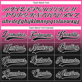Custom Pink Black-White Fade Fashion Hockey Lace Neck Jersey