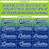 Custom Neon Green Royal-White Fade Fashion Hockey Lace Neck Jersey