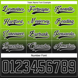 Custom Neon Green Black-White Fade Fashion Hockey Lace Neck Jersey