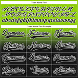 Custom Neon Green Black-White Fade Fashion Hockey Lace Neck Jersey