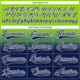 Custom Neon Green Navy-White Fade Fashion Hockey Lace Neck Jersey