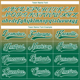 Custom Old Gold Kelly Green-White Fade Fashion Hockey Lace Neck Jersey