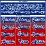 Custom Royal Red-White Fade Fashion Hockey Lace Neck Jersey