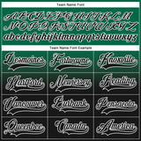 Custom Kelly Green Black-White Fade Fashion Hockey Lace Neck Jersey