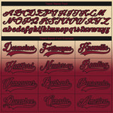 Custom Cream Crimson-Black Fade Fashion Hockey Lace Neck Jersey