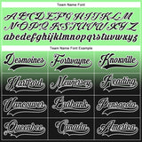 Custom Pea Green Black-White Fade Fashion Hockey Lace Neck Jersey