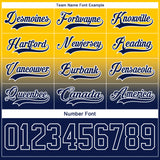 Custom Yellow Navy-White Fade Fashion Hockey Lace Neck Jersey