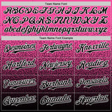 Custom Pink Black-White Fade Fashion Speckle Authentic Baseball Jersey