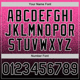 Custom Pink Black-White Fade Fashion Speckle Authentic Baseball Jersey