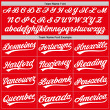 Custom Fire Red White Authentic Baseball Jersey