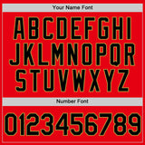 Custom Fire Red Black-Old Gold Authentic Baseball Jersey