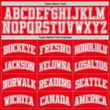 Custom Fire Red White Authentic Basketball Jersey