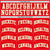 Custom Fire Red White-Old Gold Authentic Basketball Jersey