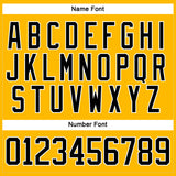 Custom Gold Black-White Hockey Lace Neck Jersey