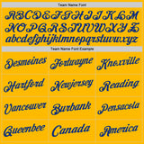 Custom Gold Royal Authentic Throwback Basketball Jersey