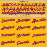 Custom Gold Purple-Orange Authentic Throwback Basketball Jersey