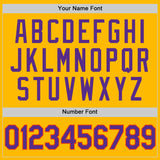 Custom Gold Purple-Orange Authentic Throwback Basketball Jersey