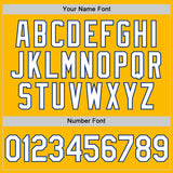 Custom Gold White-Royal Authentic Throwback Basketball Jersey