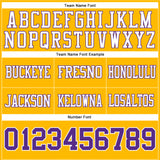 Custom Gold Purple-White Authentic Football Jersey