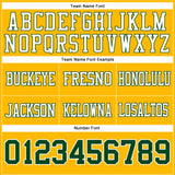 Custom Gold Green-White Authentic Football Jersey