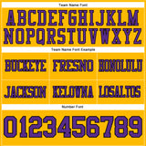 Custom Gold Purple-Black Authentic Football Jersey