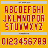 Custom Stitched Gold Red-White Baseball Pullover Sweatshirt Hoodie