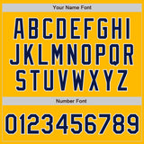 Custom Stitched Gold Navy-White Baseball Pullover Sweatshirt Hoodie