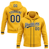 Custom Stitched Gold Black-White Baseball Pullover Sweatshirt Hoodie