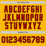 Custom Stitched Gold Red-Black Baseball Pullover Sweatshirt Hoodie