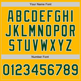 Custom Stitched Gold Green-White Baseball Pullover Sweatshirt Hoodie