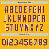 Custom Stitched Gold Burgundy-White Baseball Pullover Sweatshirt Hoodie